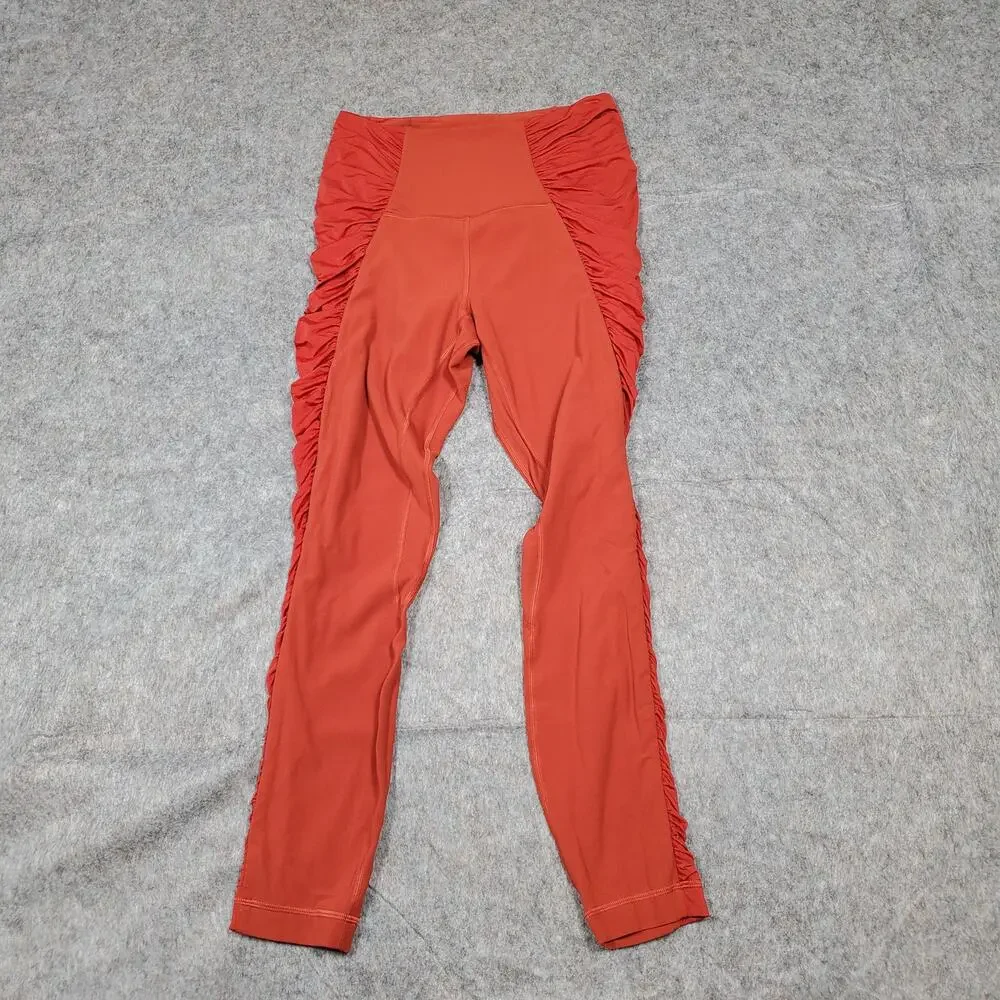 Lululemon Leggings Womens 8 Align High Rise 25" Ruched Cayenne Yoga Soft Gym